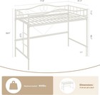 Loft Bed Twin Size  400 Lbs Heavy Duty Metal Twin Loft Bed With Ladder   Safety