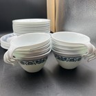 Vtg Corelle Livingware By Corning Old Town Blue Onion 40-pc Dinnerware Set Read