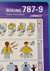 Qantas Airways Safety Card-- 787-9 Purple