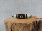 Antique Tibetan Old Agate Dzi Bead For Necklace Pendant Tibet Gzi Beads E1