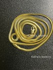 14k Solid Yellow Gold Flat Snake Chain Necklace 20 ---2 8mm