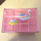 Sanrio Little Twin Stars Pink Plastic Rectangular Jewelry Box Made In Japan