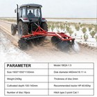 5 Ft Notched Disc Harrow Plow 3 Point Cat 1 For Kubota John Deere Tractors