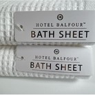 2 Pc Hotel Balfour Bath Sheets White Towels 34  X 64  100  Cotton Spa Luxury New