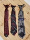 Boy s Tie Lot 3 Clup-on Ties L 10 75 To L  11 75 Children s Ties