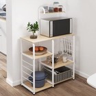 4tier Kitchen Baker s Rack Utility Microwave Oven Stand Storage Cart Workstation