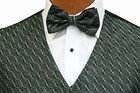 Men s Bill Blass Sage Green Tuxedo Vest With Bow Tie Formal Wedding Groom Prom  