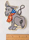 Vintage Democrat Donkey Keychain Ff Japan 5  Plastic Democratic Party Mule Jfk