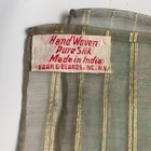 Hand Woven Pure Silk Iridescent Fabric Scarf India Baar Beards Inc Nyc Vintage