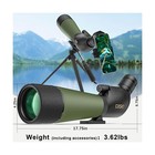 Gosky Updated 20-60x80 Spotting Scopes With Tripod  Carrying Bag And Quick Ph   