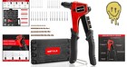 Pop Rivet Gun Kit Aluminum Steel Stainless Steel Riveter Tool Set With Carryi   