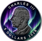 2026 Canada Maple Leaf Aurora Borealis Edition 1 Oz Silver Coin