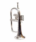 Christmas Sale Flugelhorn 3 Valve Bb Nickel Finish With Hard Case Mouthpiece  