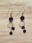 2-piece Set Made With Amethyst  Glass  Heart Pendant And Silver Plated Findings