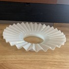 Antique White Milk Glass Ruffled Petticoat Reflector Shade