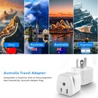 2 Pack Us To Australia New Zealand Type I 3-prong Plug Adapter White