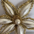 Vintage Gold Star Mercury Glass Christmas Tree Topper Teardrops Tinsel 8 1 2   