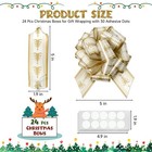 24 Pcs Christmas Pull Bows For Gift Wrapping  6 Inch Large Gift Bows Multiple   
