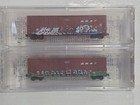 Micro Trains Z Scale 50  Rib Side Box Car Plug Door W roofwalk Weathered Bnsf   