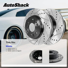 Autoshack Drilled   Slotted Brake Rotors For 2004-2013 Mazda 3 - 4-pc Set