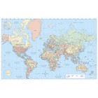 Advantus Laminated World Wall Map  97644   New
