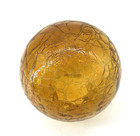 Vintage Amber 6  Globe Crackle Design Glass Light Shade Swag Lamp 3  Fitter