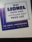 1937 All Original Set Of Lionel Train Catalog And Sales Aids Excellent Condition