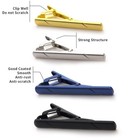 Men Metal Silver Gold Tone Simple Necktie Tie Bar Clasp Clip Clamp Pin Gift
