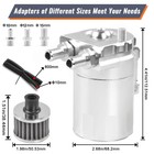 Oil Catch Can Kit Reservoir Baffled Tank With Breather Filter Universal Aluminum