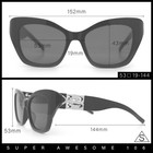 Womens Oversized Cat Eye Designer Fashion Luxury Sunglasses