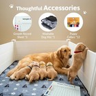Whelping Box For Dogs  Whelping Box For Puppies With Pee Pad  Puppy Collars And