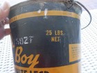 Vintage 25 Lb  Dutch Boy White Lead Paint Bucket Pail Metal Can Tin With Handle