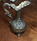 Vintage Brass Art Nouveau Italian Floral Metal Vase 6 5    Urn Pitcher Ewer Italy 