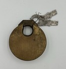 Antique Champion 6 Lever Brass Padlock W  2 Working Keys Miller Lock Co Usa