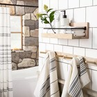 Wood 6-peg Wall Hook-hearth hand    With Magnolia mountable Rack  Whitewash Finish