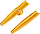 2pcs Metal Kazoo Harmonica Mouth Flute Party Giftmusical Gold silver 