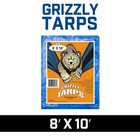 Grizzly Tarps By 8  X 10  Large Multi-purpose Waterproof Heavy Duty Poly Tarp   