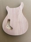 Electric Guitar Body Mahogany Maple Wood Flame Veneer Hh Pickups Set In Heel
