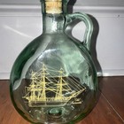 Vintage Old Fitzgerald Bourbon Whiskey Glass Decanter  old Ironsides  W stopper