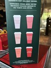 New Set Of 6 Starbucks 2019 Winter Holiday Christmas Reusable Hot Cups   Lids