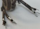 Antique Brown Cloth Covered Telephone Receiver Cord 35  Vintage Retro Old Cable