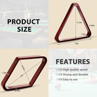 22 Set Pool Table Brush Set Wooden Billiard Rack 8 Or 9 Ball Triangle Diamond Fo