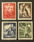 Travelstamps  1944 Croatia Stamps Scott  b65-b68 - Labor Corps Mint Moglh