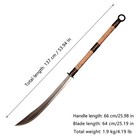 Machete Carbon Steel Blade Full Tang Fixed Blade nylon Sheath   53 9 In   big Knife 
