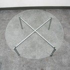 Mid Century Modern Coffee Table Metal Round Glass Vintage Circular X Base Silver