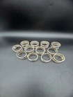 Pottery Barn Silver Tone Napkin Rings Set Of 12   Friends Family Tablescape