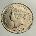 1900 Oval 0 Canada Small Five Cents Victoria Circulated 5 Silver Coin Ngs023