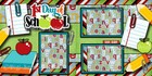 1st Day School 2 Premade Scrapbook Pages Paper Piecing Layout Digiscrap A0523