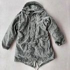 Vtg Us Military Desert Night Camouflage Fishtail Parka And Quilted Liner Size S