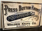 Press Button  Knives  Vintage Style Metal Sign Advertising